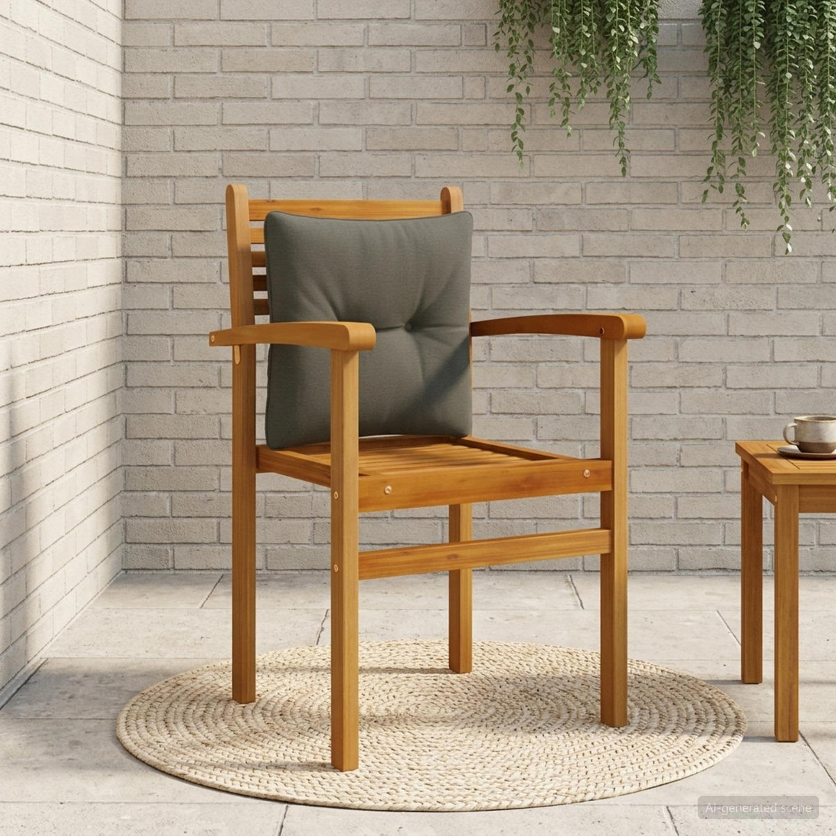 Rygpude PUTTEN 100% polyester Antracit 40 x 40 x 10 cm