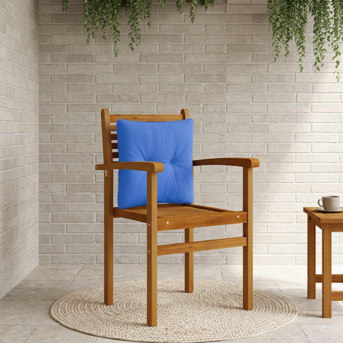 Rygpude PUTTEN 100% polyester Kongelig blå 40 x 40 x 10 cm