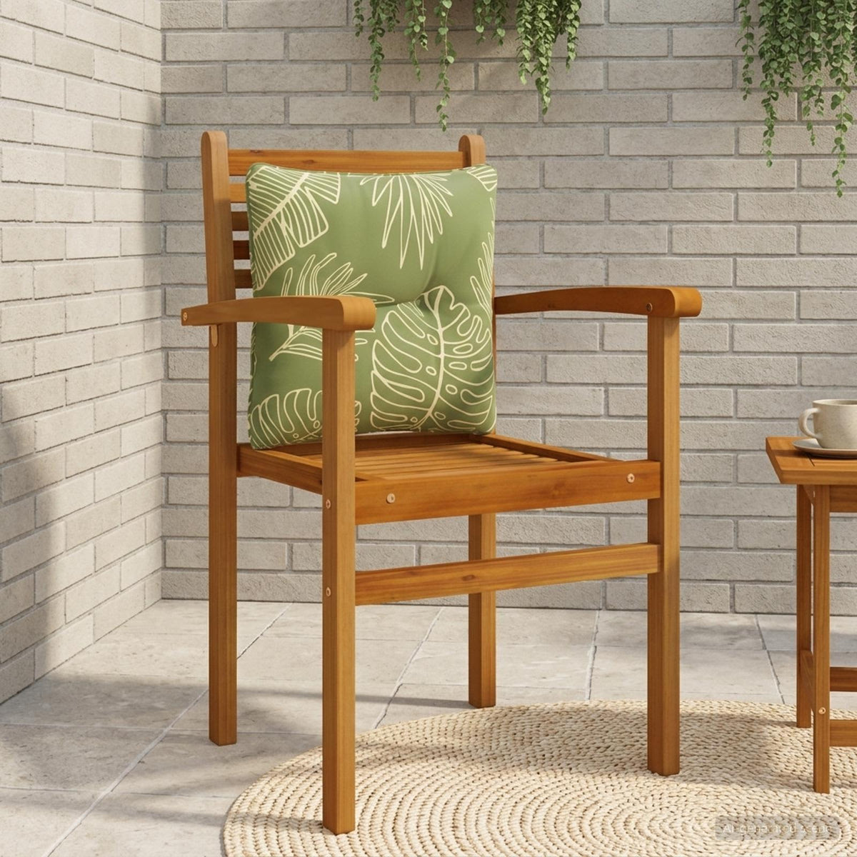 Rygpude PUTTEN 100% polyester Bladdesign 40 x 40 x 10 cm