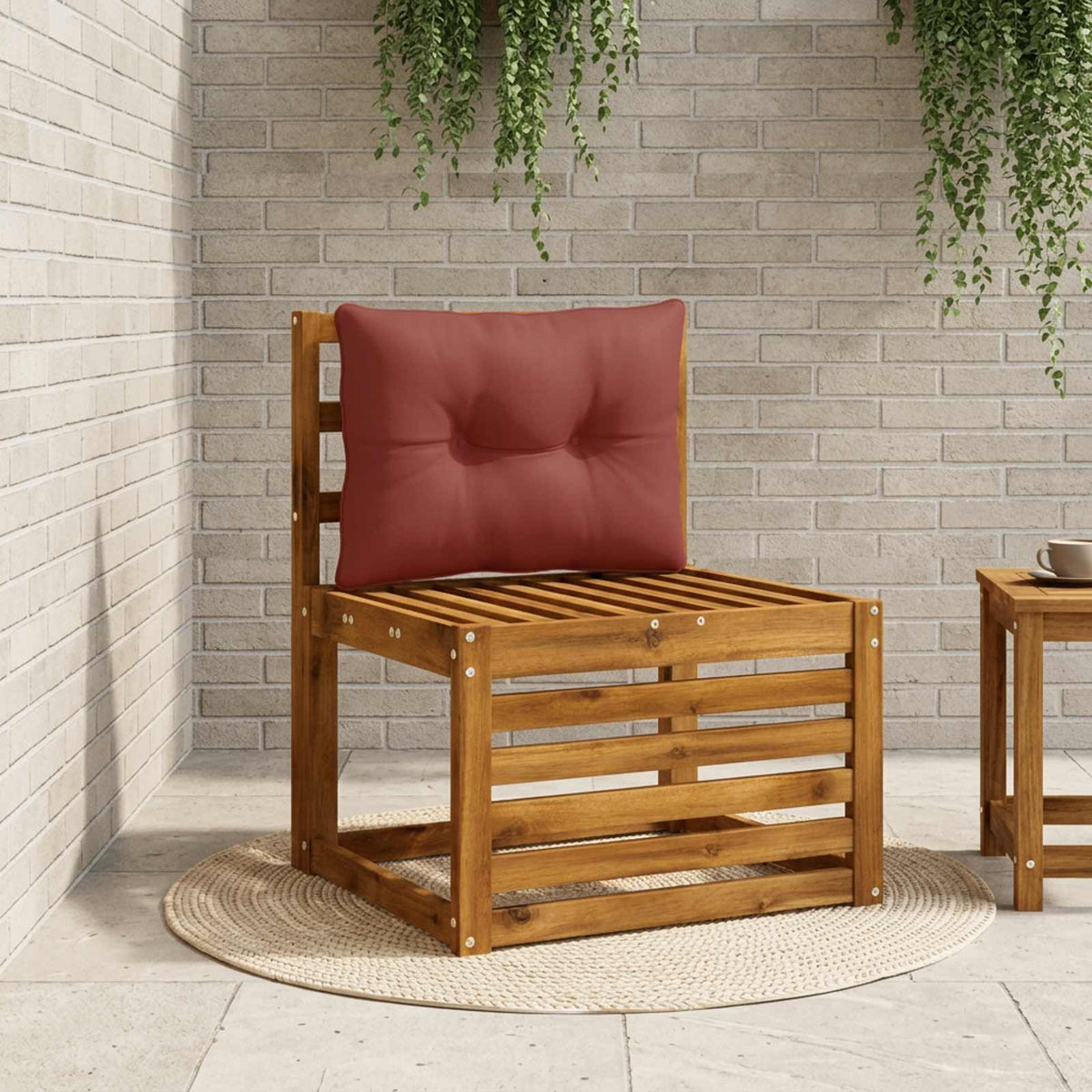 Rygpude PUTTEN 100% polyester Rød 60 x 40 x 10 cm