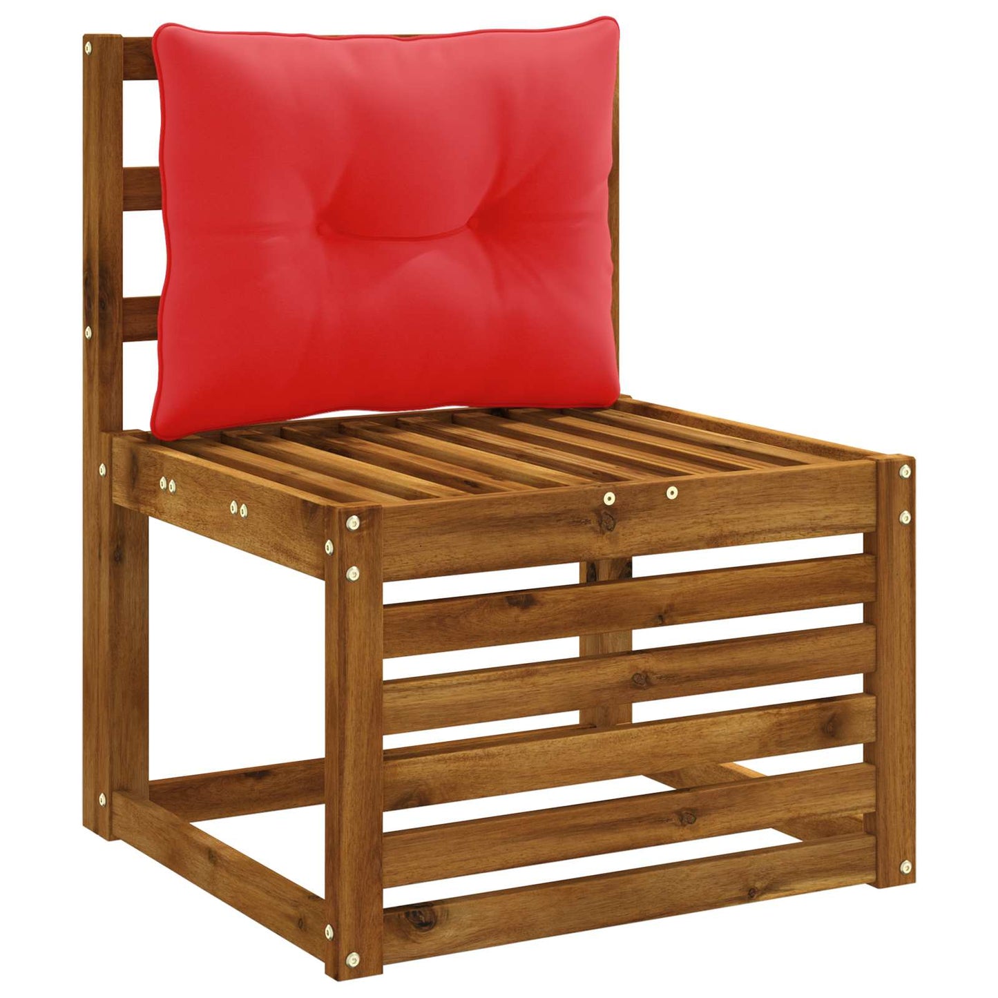 Rygpude PUTTEN 100% polyester Rød 60 x 40 x 10 cm