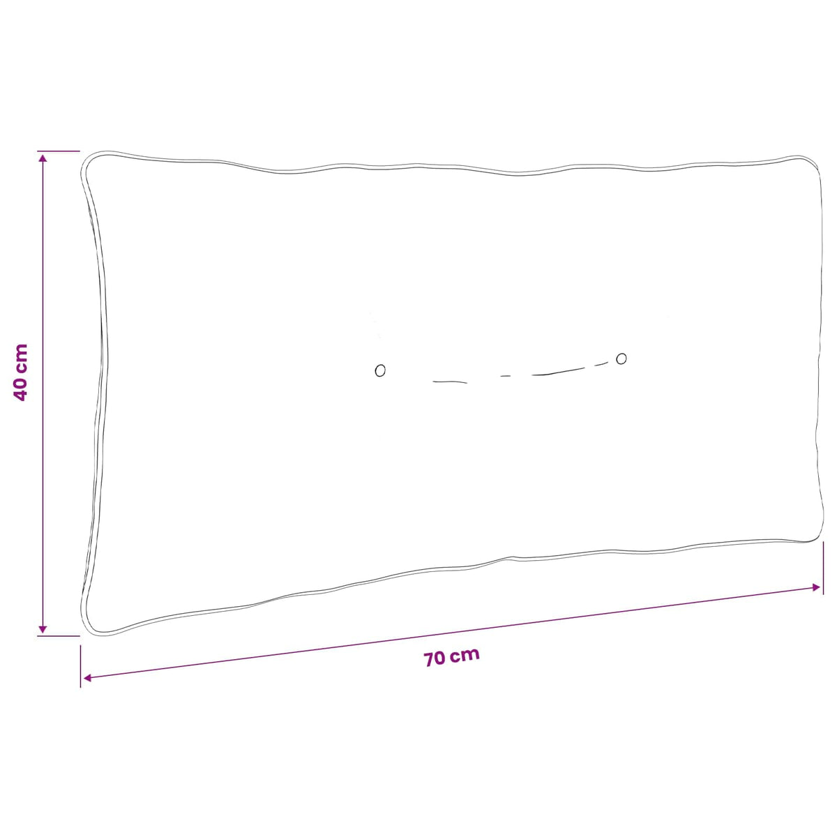 Rygpude PUTTEN 100% polyester Sandfarvet 70 x 40 x 10 cm