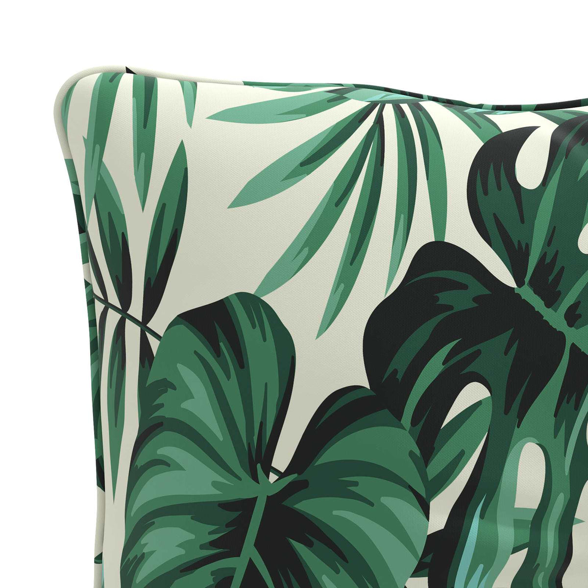 Rygpude PUTTEN 100% polyester Bladmønster 70 x 40 x 10 cm