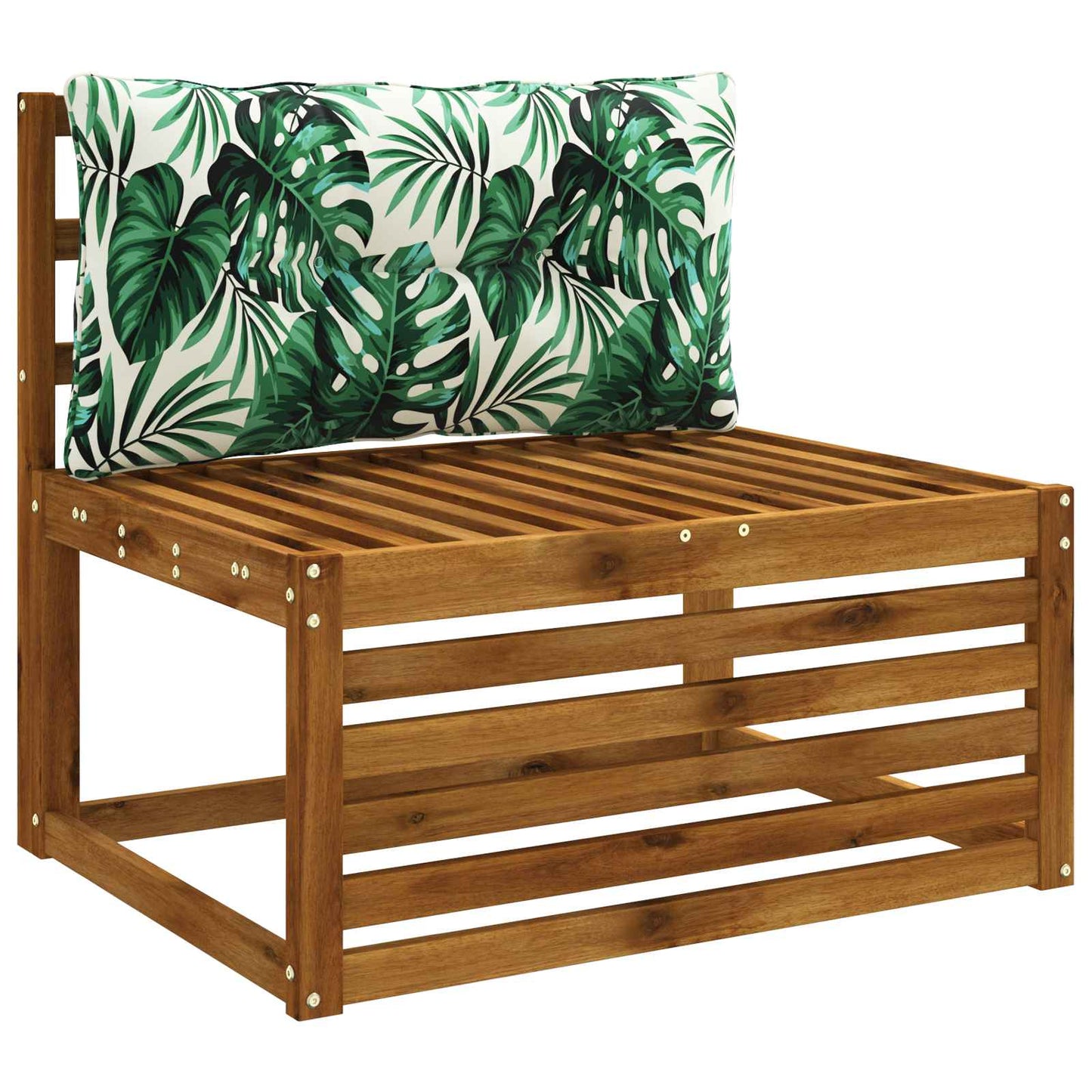 Rygpude PUTTEN 100% polyester Bladmønster 70 x 40 x 10 cm