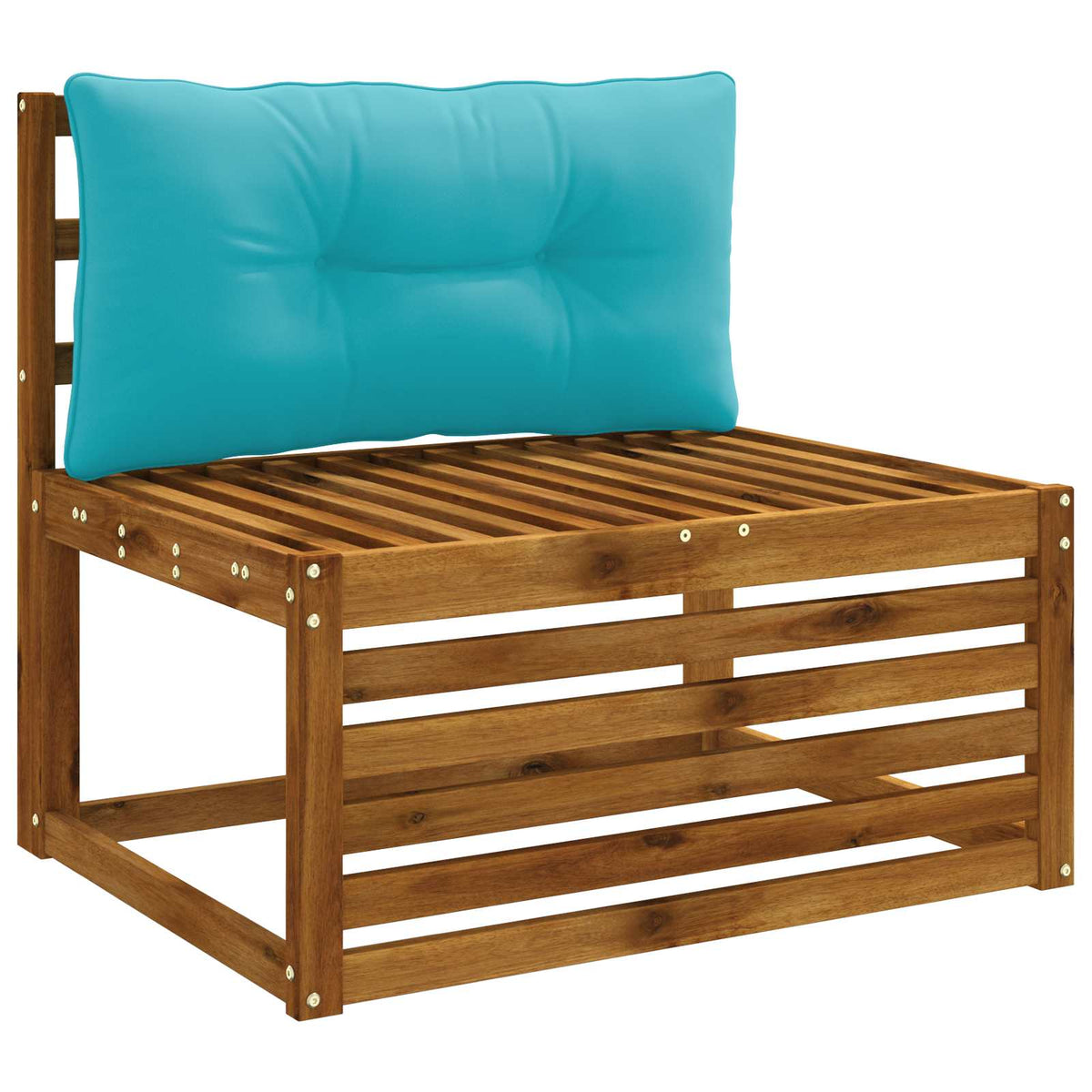 Rygpude PUTTEN 100% polyester Turkis 70 x 40 x 10 cm