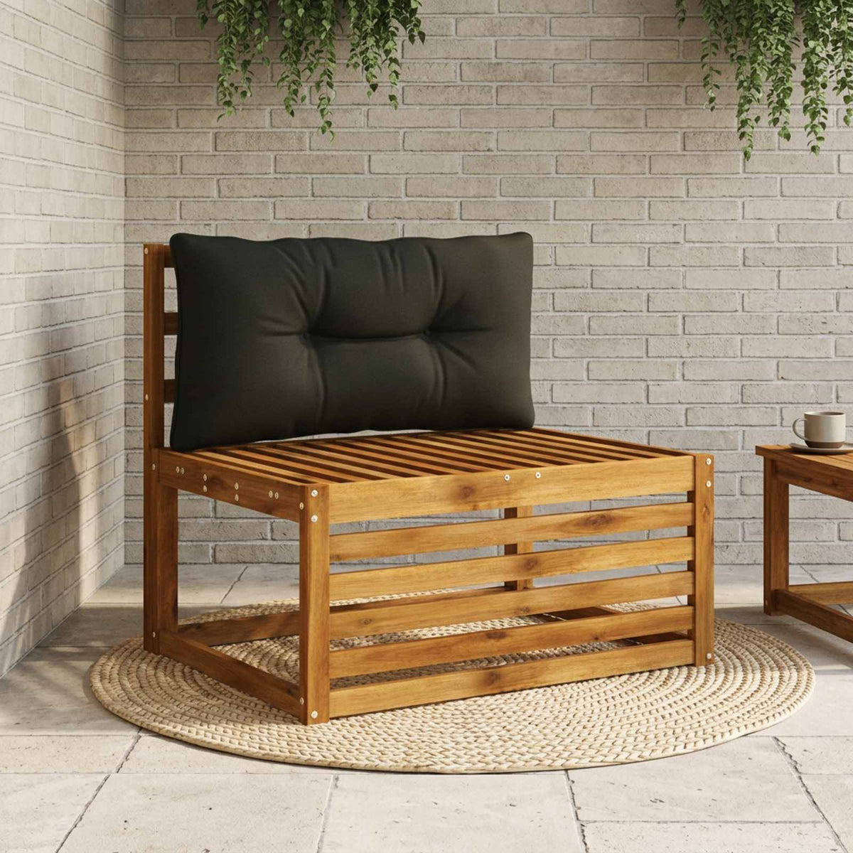 Rygpude PUTTEN 100% polyester Sort 70 x 40 x 10 cm