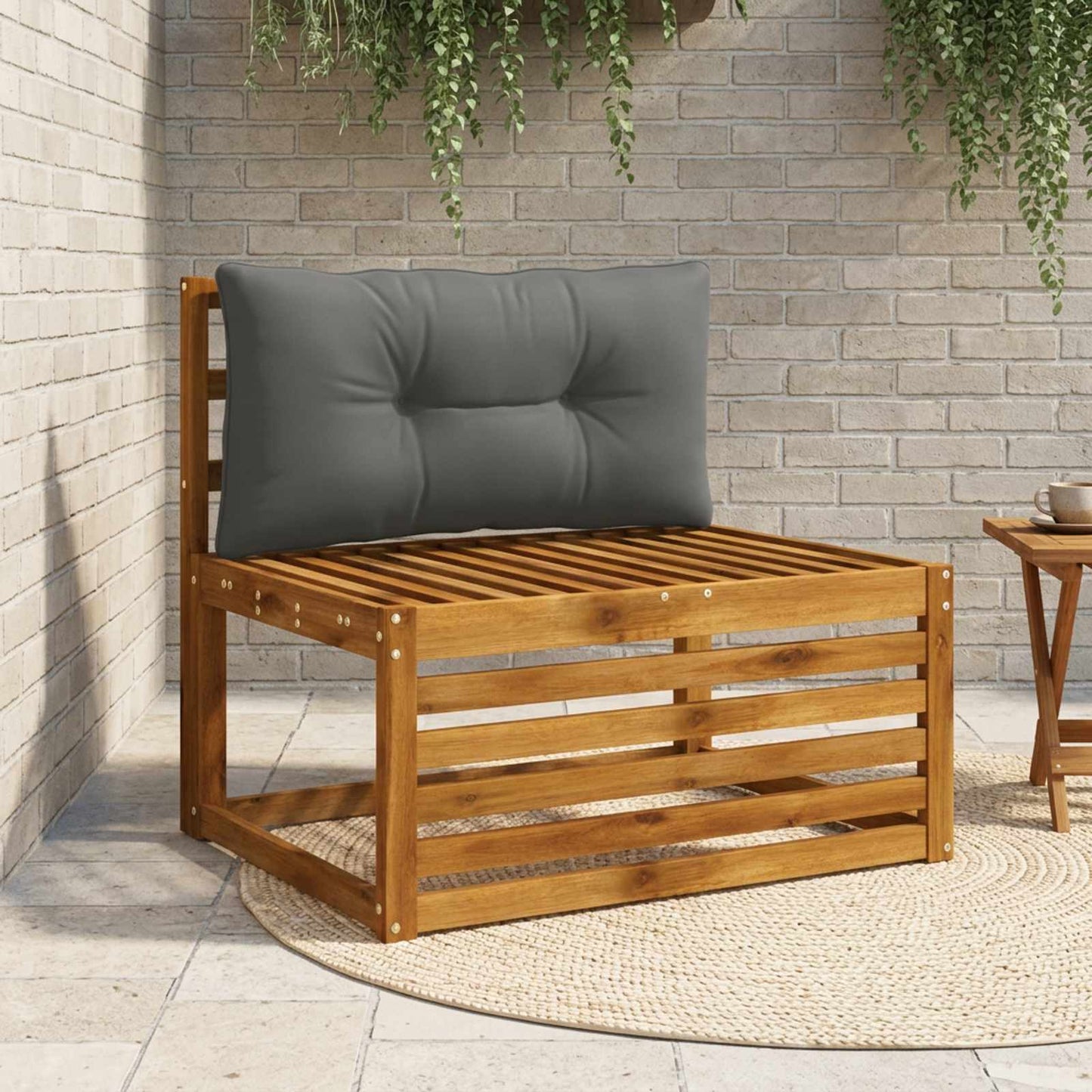 Rygpude PUTTEN 100% polyester Antracit 70 x 40 x 10 cm