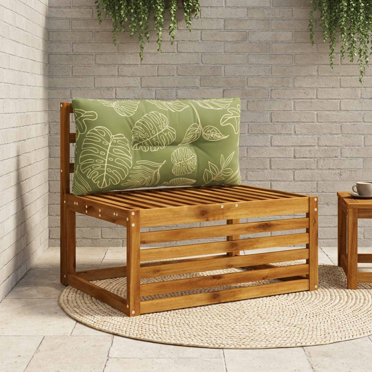 Rygpude PUTTEN 100% polyester Bladdesign 70 x 40 x 10 cm