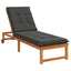 Solseng Pude GEMERT 100% polyester Antracit 190 x 50 x 9 cm