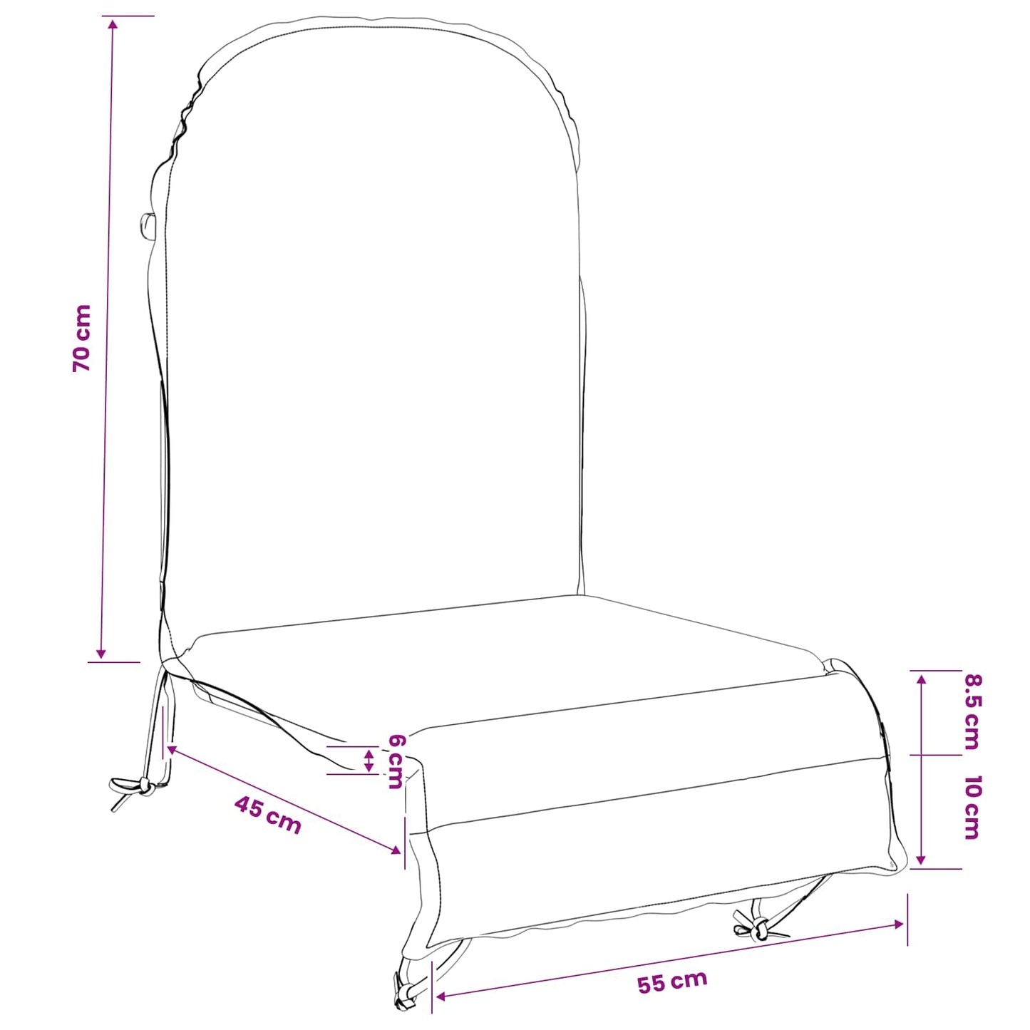 Solseng Pude GEMERT 100% polyester Grøn 55 x 135 x 6 cm
