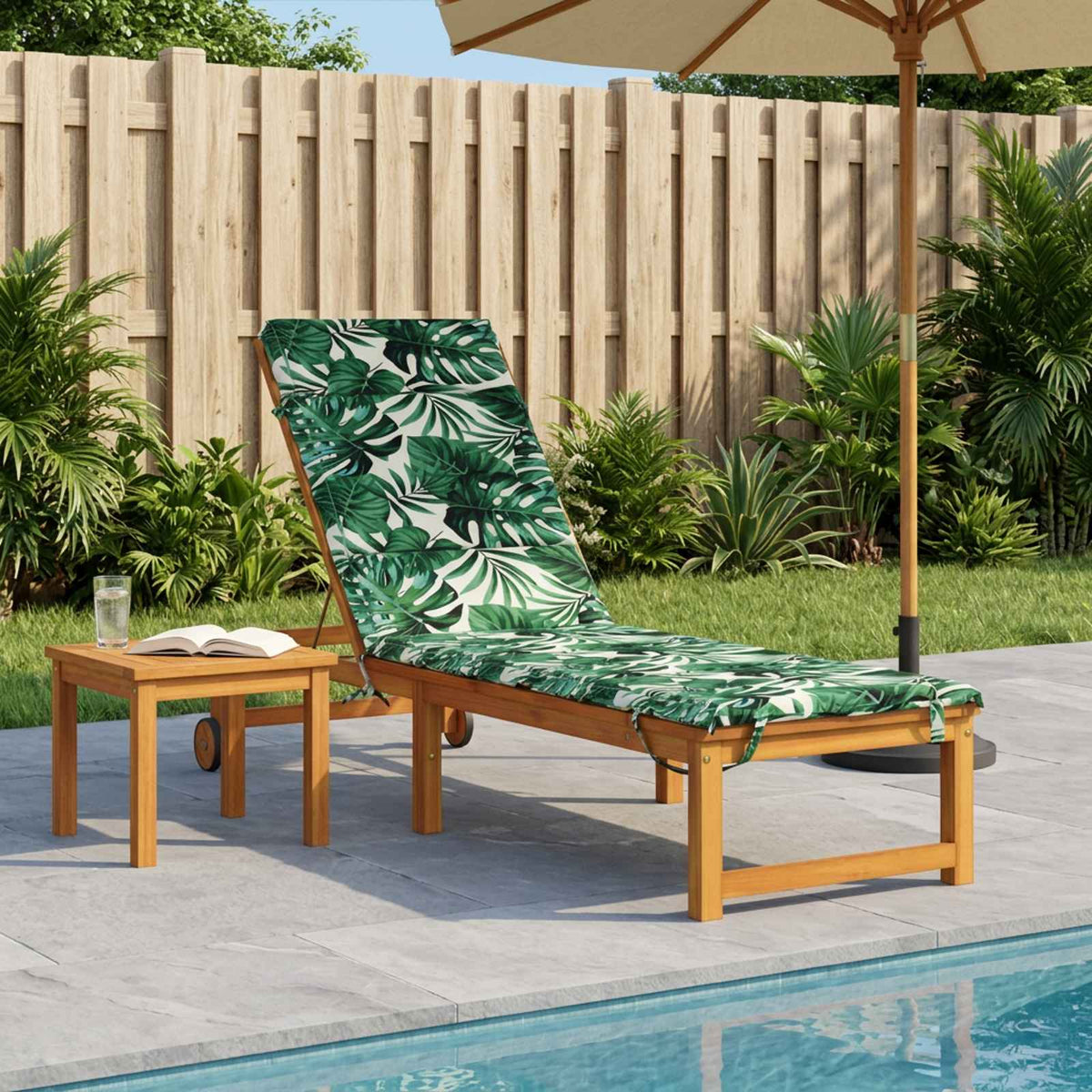 Solseng Pude GEMERT 100% polyester Bladmønster 200 x 50 x 3 cm