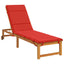 Solseng Pude GEMERT 100% polyester Rød 200 x 60 x 3 cm