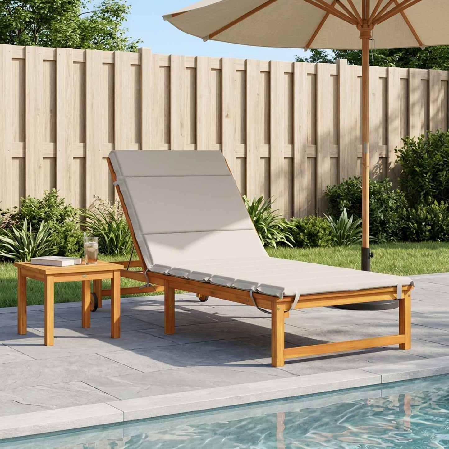 Solseng Pude GEMERT 100% polyester Hvid 200 x 80 x 3 cm