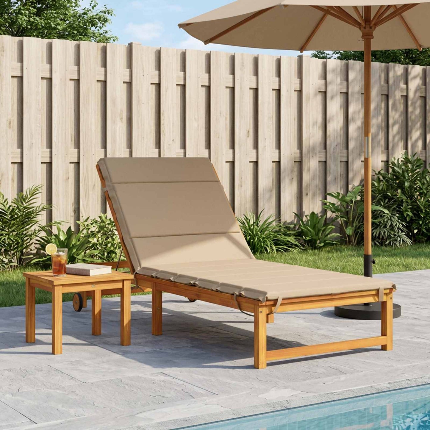 Solseng Pude GEMERT 100% polyester Sandfarvet 200 x 80 x 3 cm