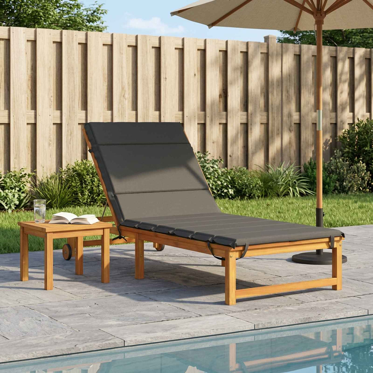 Solseng Pude GEMERT 100% polyester Antracit 200 x 80 x 3 cm