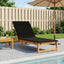 Solseng Pude GEMERT 100% polyester Sort 200 x 80 x 3 cm