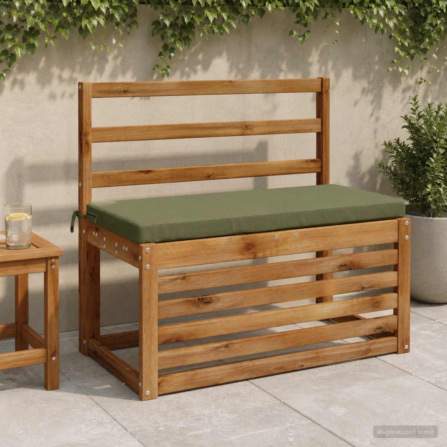 Bænkpude SOEST 100% polyester Olivengrøn 80 x 40 x 5 cm