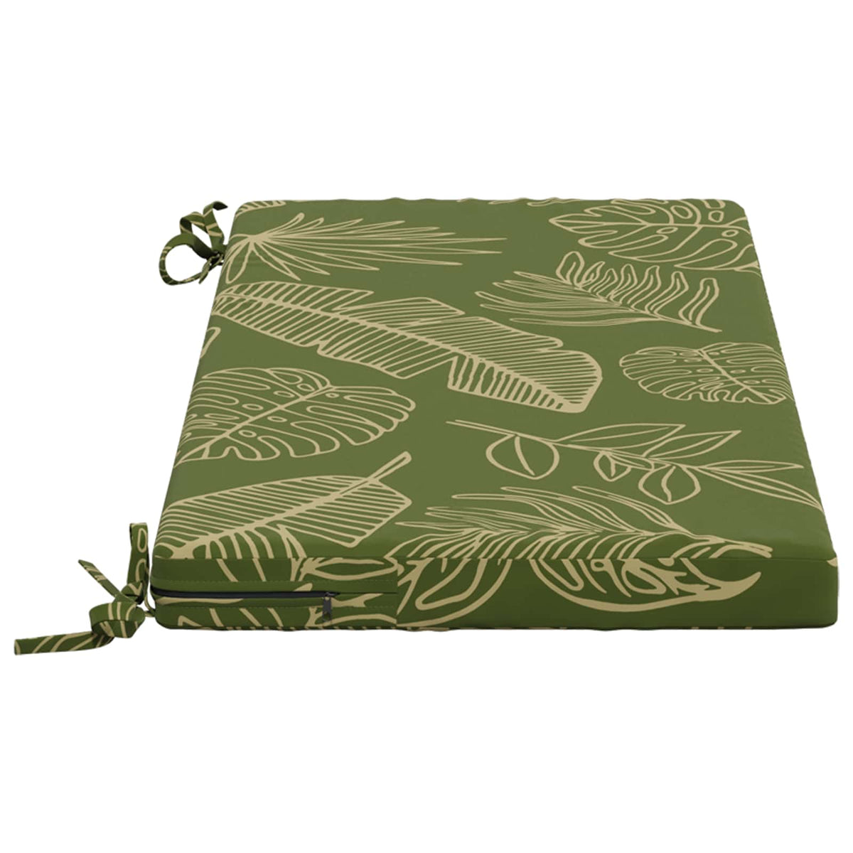 Bænkpude SOEST 100% polyester Bladdesign 60 x 40 x 5 cm