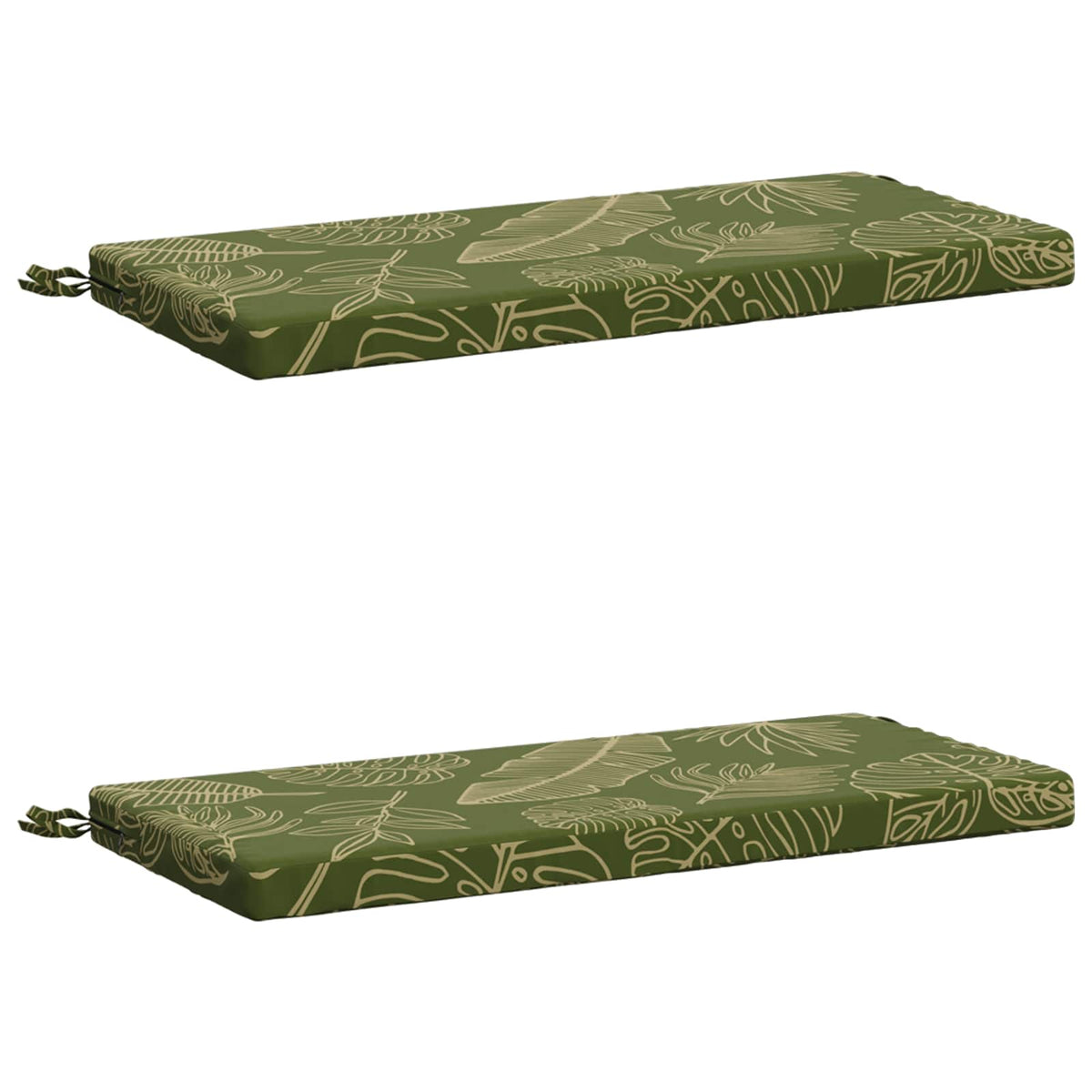 2-delt bænkepude SOEST 2 stk. 100% polyester Bladdesign