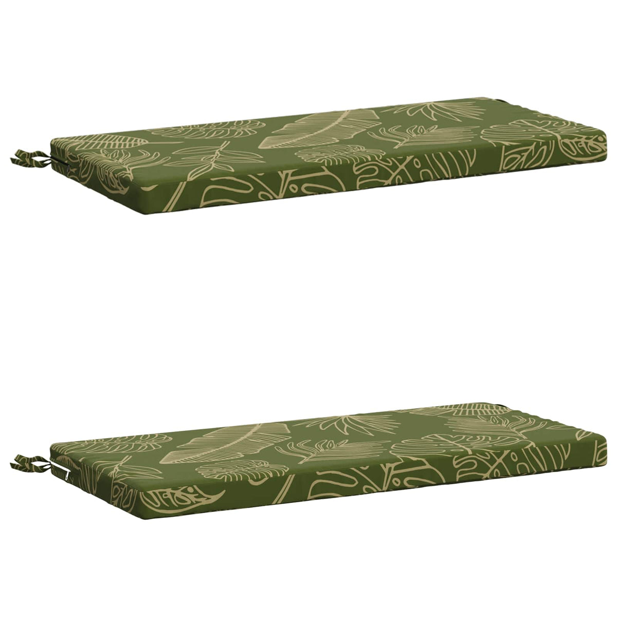 2-delt bænkepude SOEST 2 stk. 100% polyester Bladdesign
