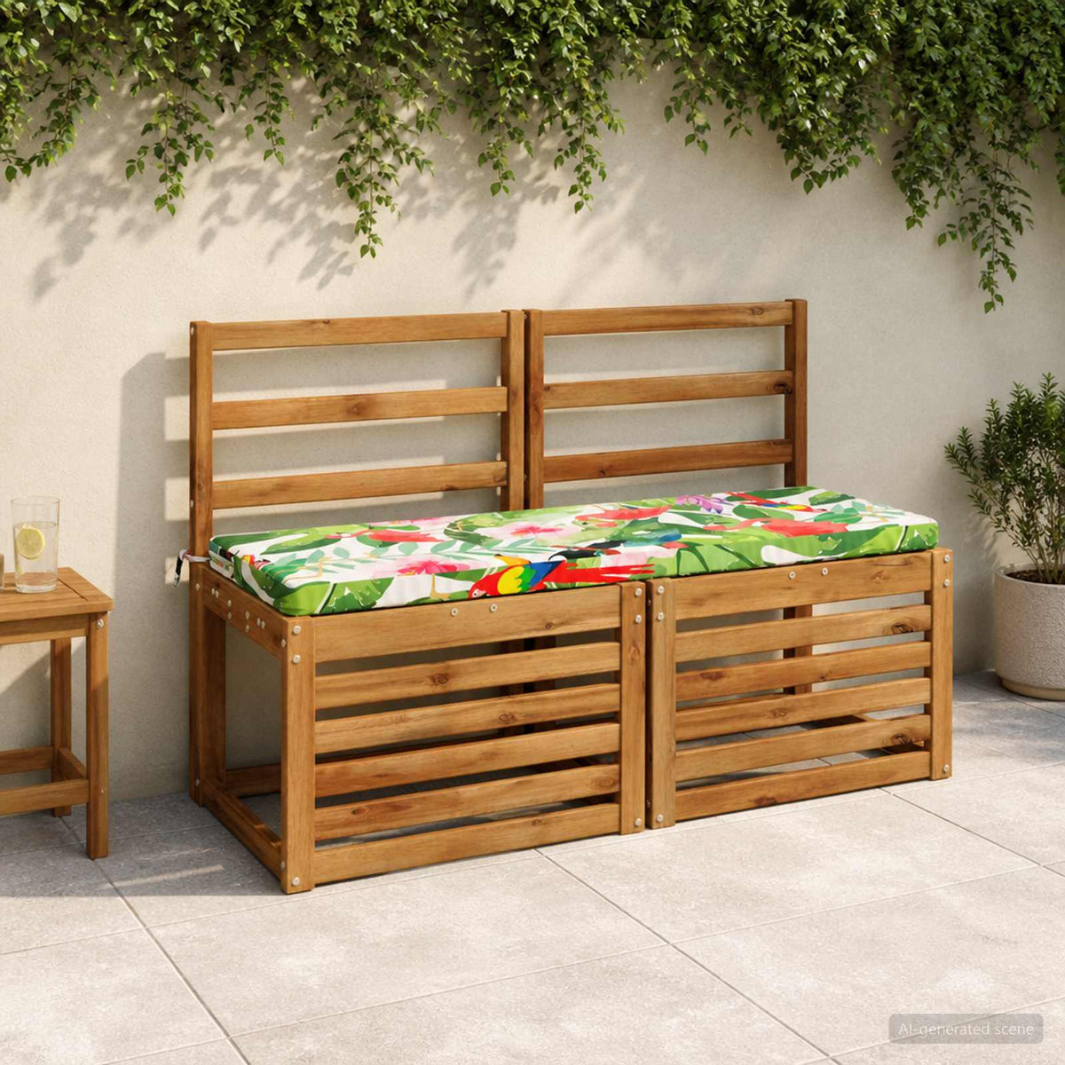 Bænkpude SOEST 100% polyester Flerfarvet 110 x 40 x 5 cm