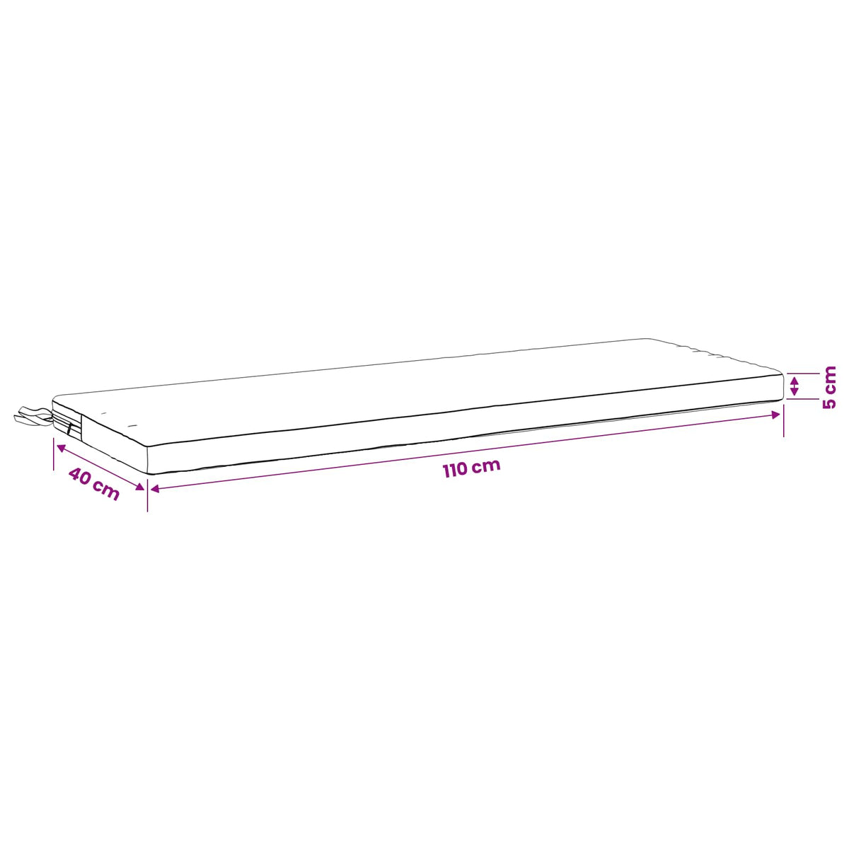 Bænkpude SOEST 100% polyester Lys grøn 110 x 40 x 5 cm