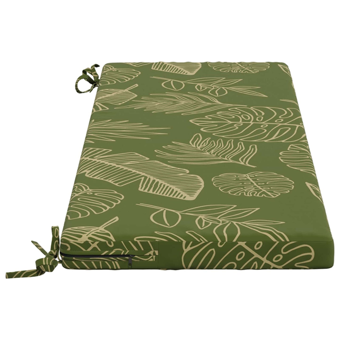 Bænkpude SOEST 100% polyester Bladdesign 110 x 40 x 5 cm