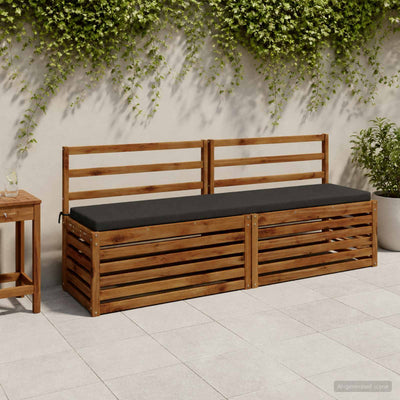 Bænkpude SOEST 100% polyester Antracit 200 x 40 x 5 cm