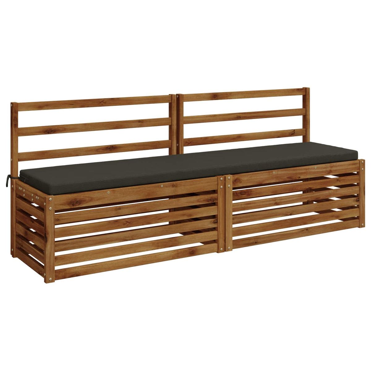 Bænkpude SOEST 100% polyester Antracit 200 x 40 x 5 cm