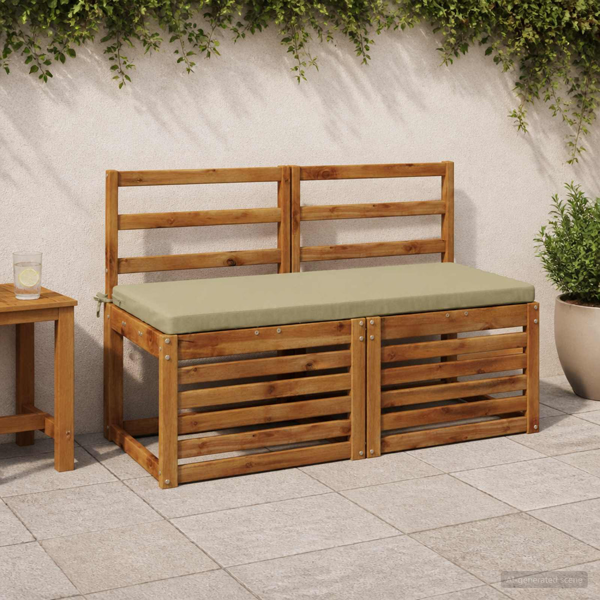 2-delt bænkepude SOEST 2 stk. 100% polyester Lys grøn