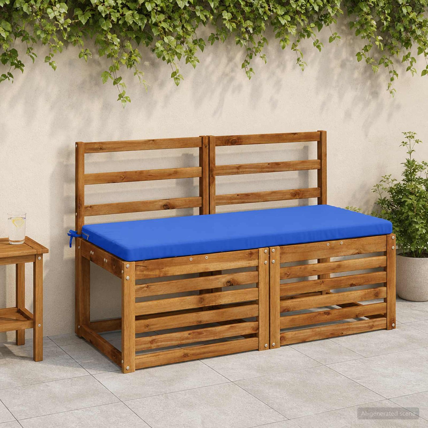 Bænkpude SOEST 100% polyester Kongelig blå 120 x 50 x 5 cm