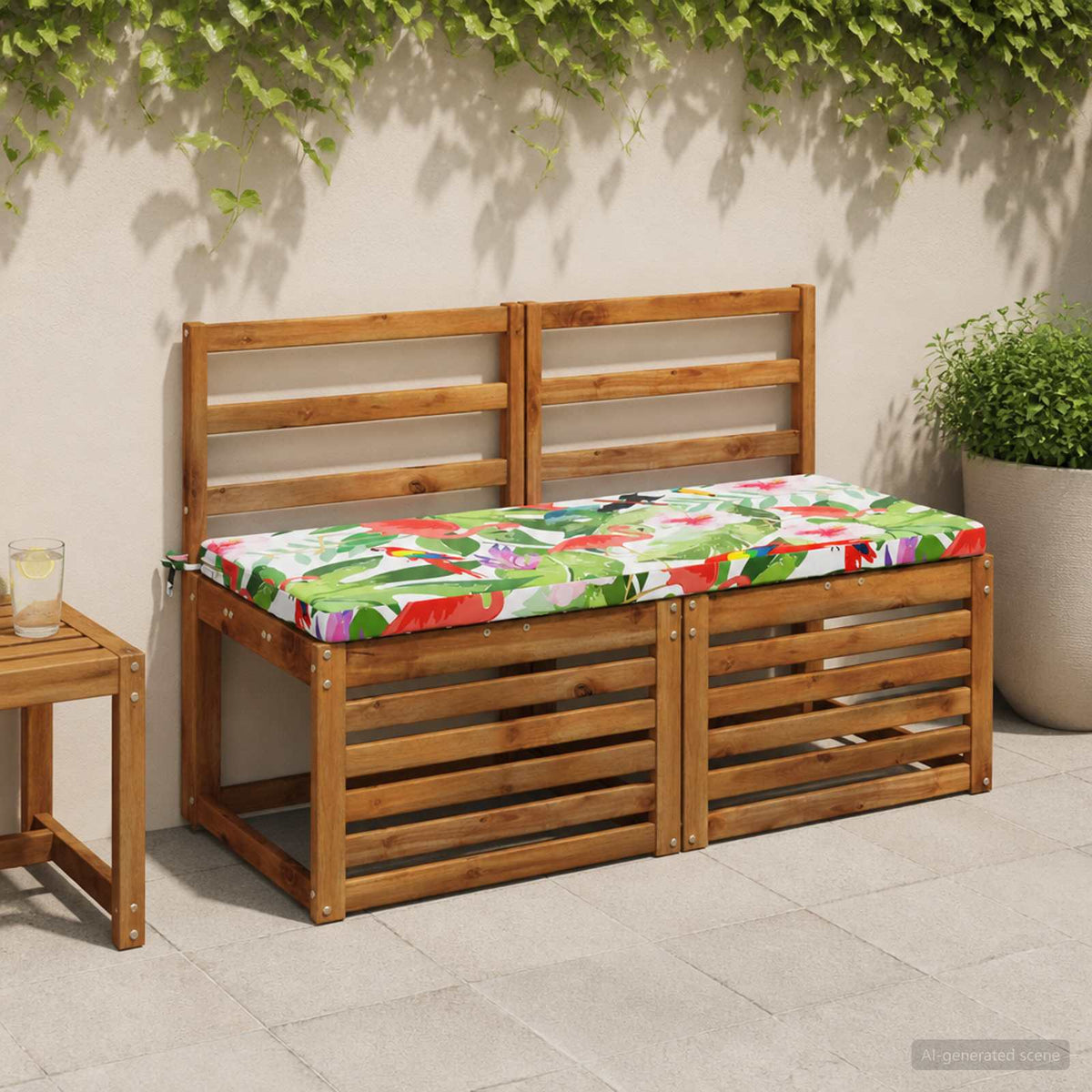 Bænkpude SOEST 100% polyester Flerfarvet 110 x 50 x 5 cm