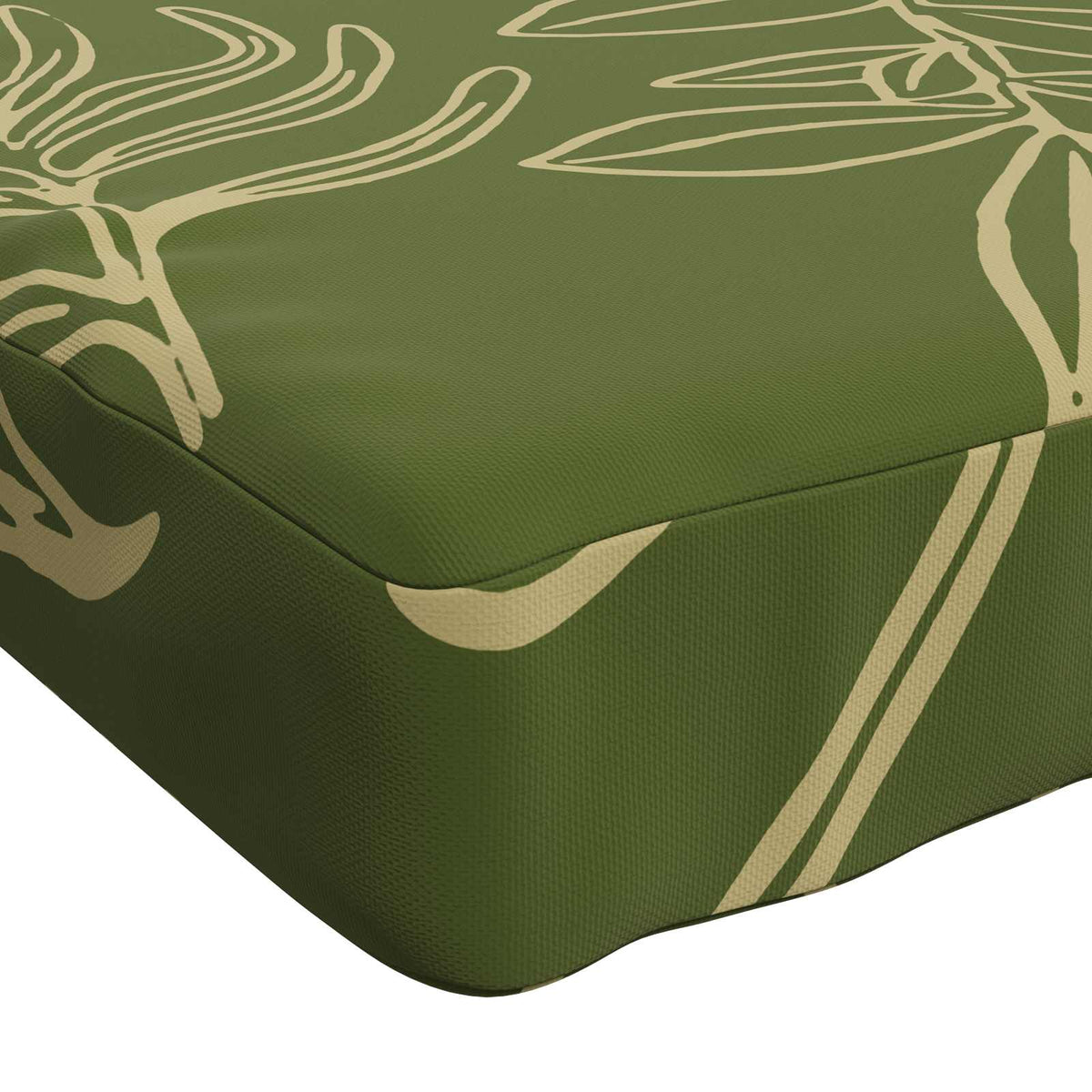 Bænkpude SOEST 100% polyester Bladdesign 120 x 50 x 5 cm
