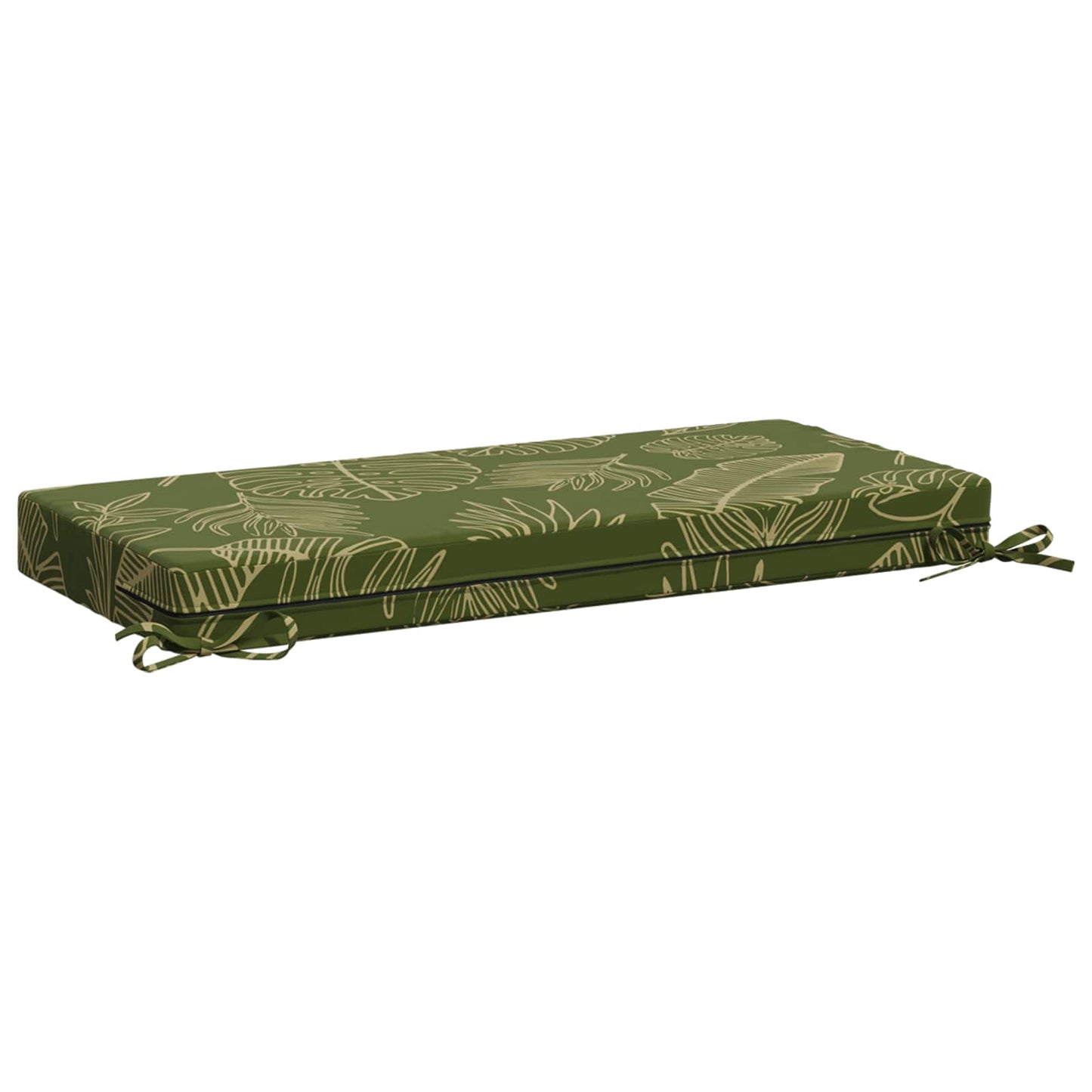 Bænkpude SOEST 100% polyester Bladdesign 60 x 40 x 8 cm