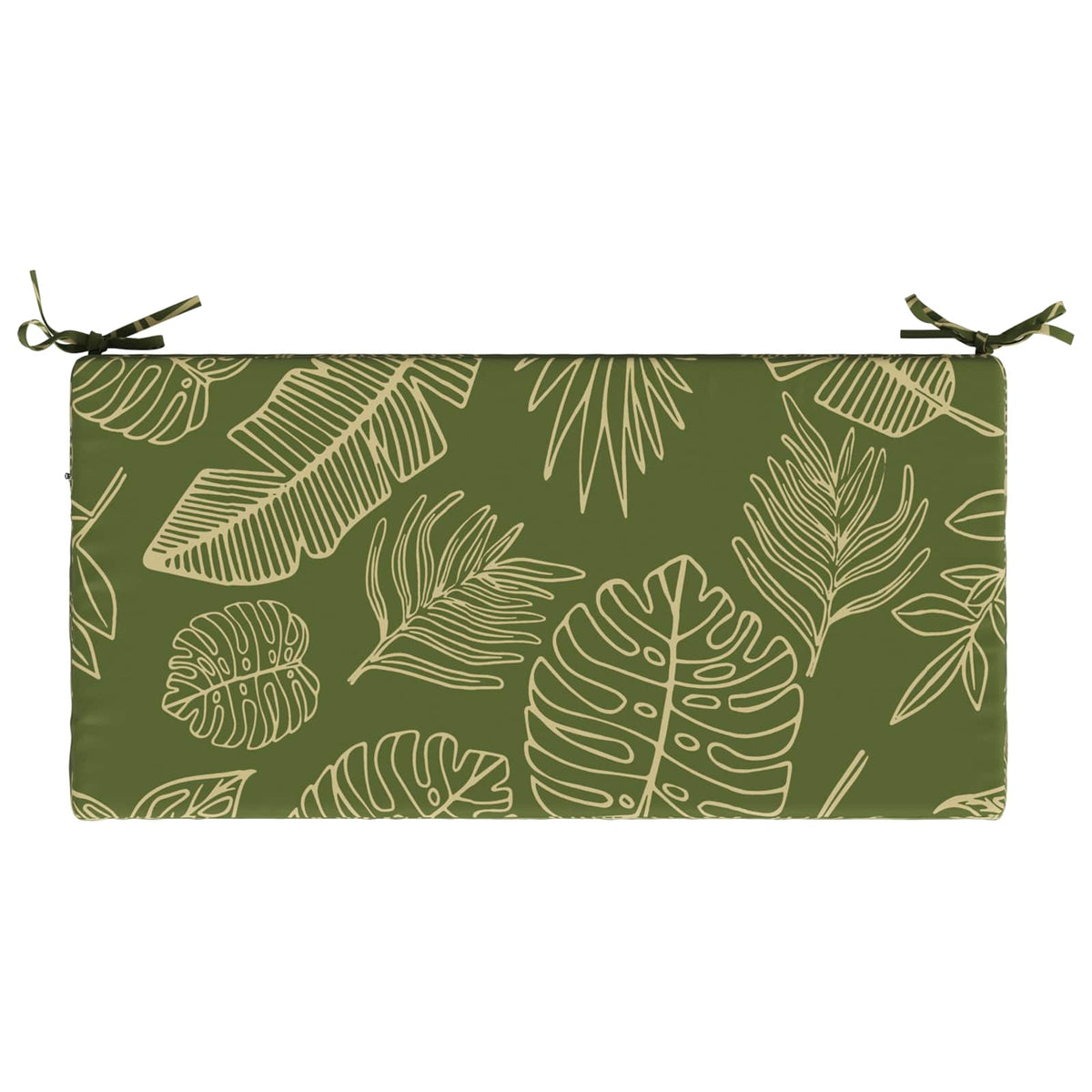 Bænkpude SOEST 100% polyester Bladdesign 60 x 40 x 8 cm