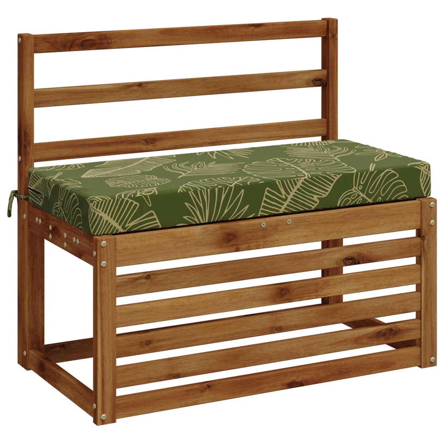 Bænkpude SOEST 100% polyester Bladdesign 80 x 40 x 8 cm