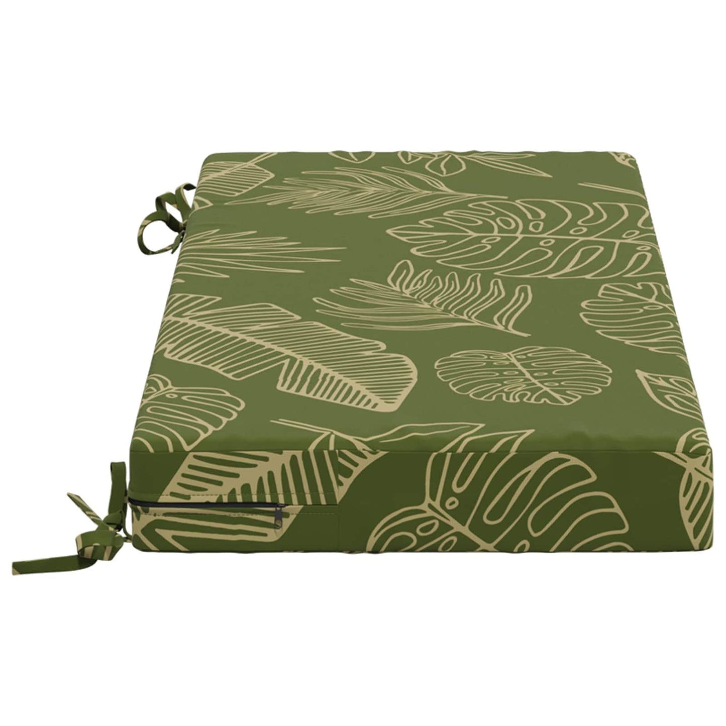Bænkpude SOEST 100% polyester Bladdesign 80 x 40 x 8 cm