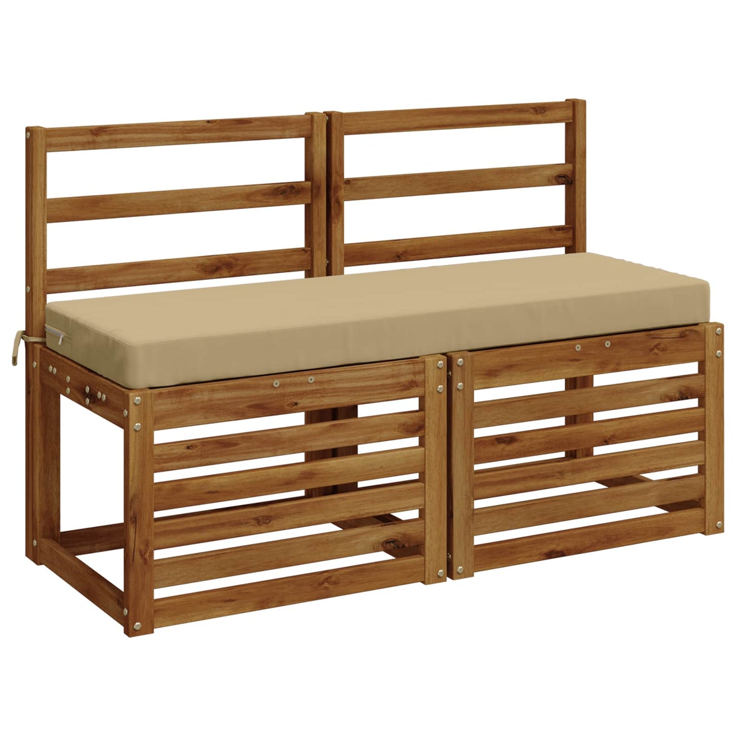 Bænkpude SOEST 100% polyester Beige 100 x 40 x 8 cm