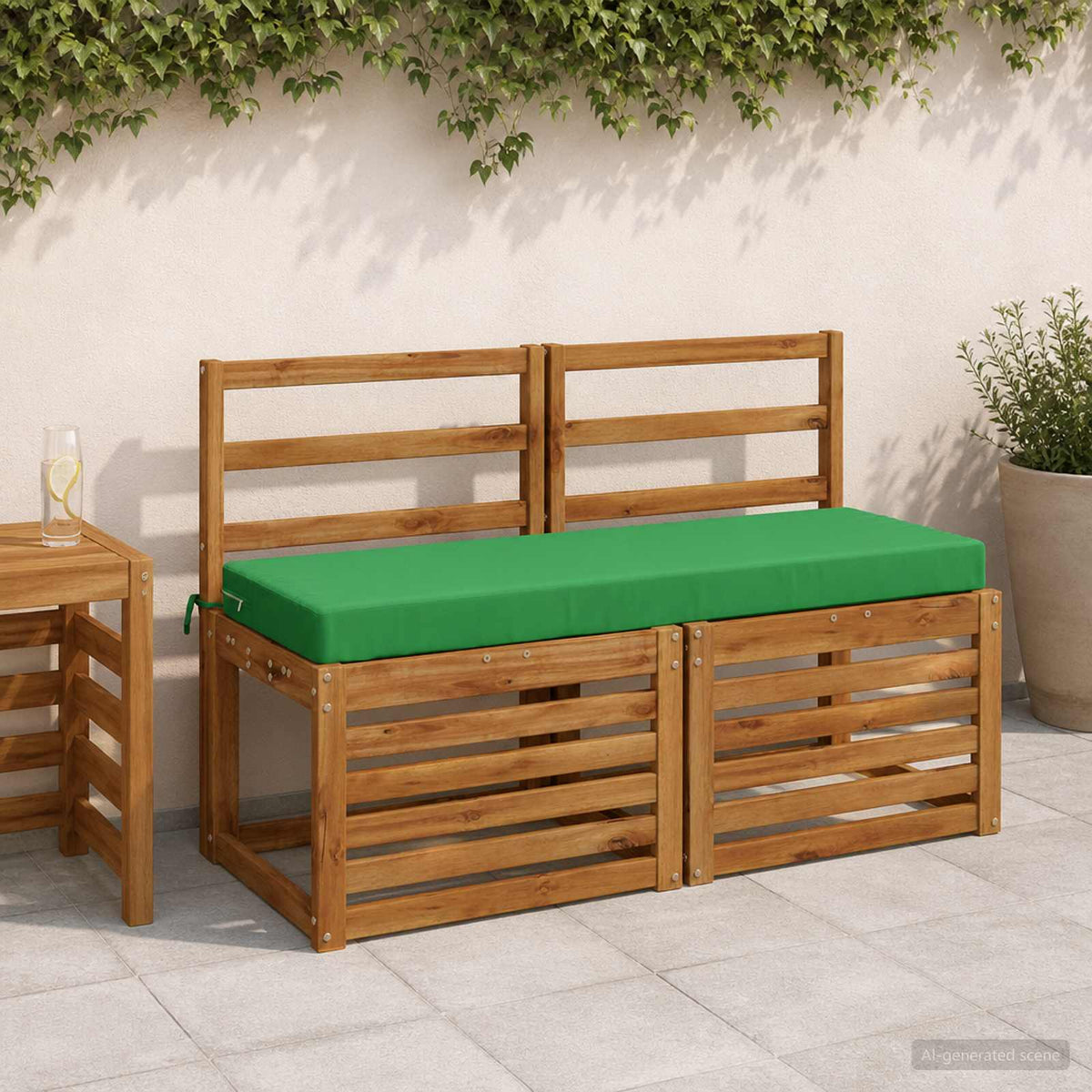 Bænkpude SOEST 100% polyester Grøn 110 x 40 x 8 cm