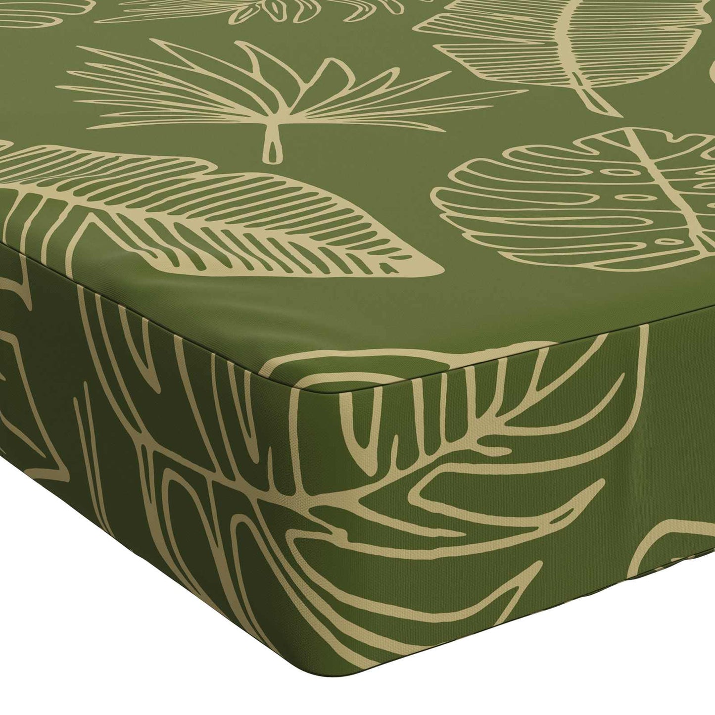 Bænkpude SOEST 100% polyester Bladdesign 100 x 40 x 8 cm
