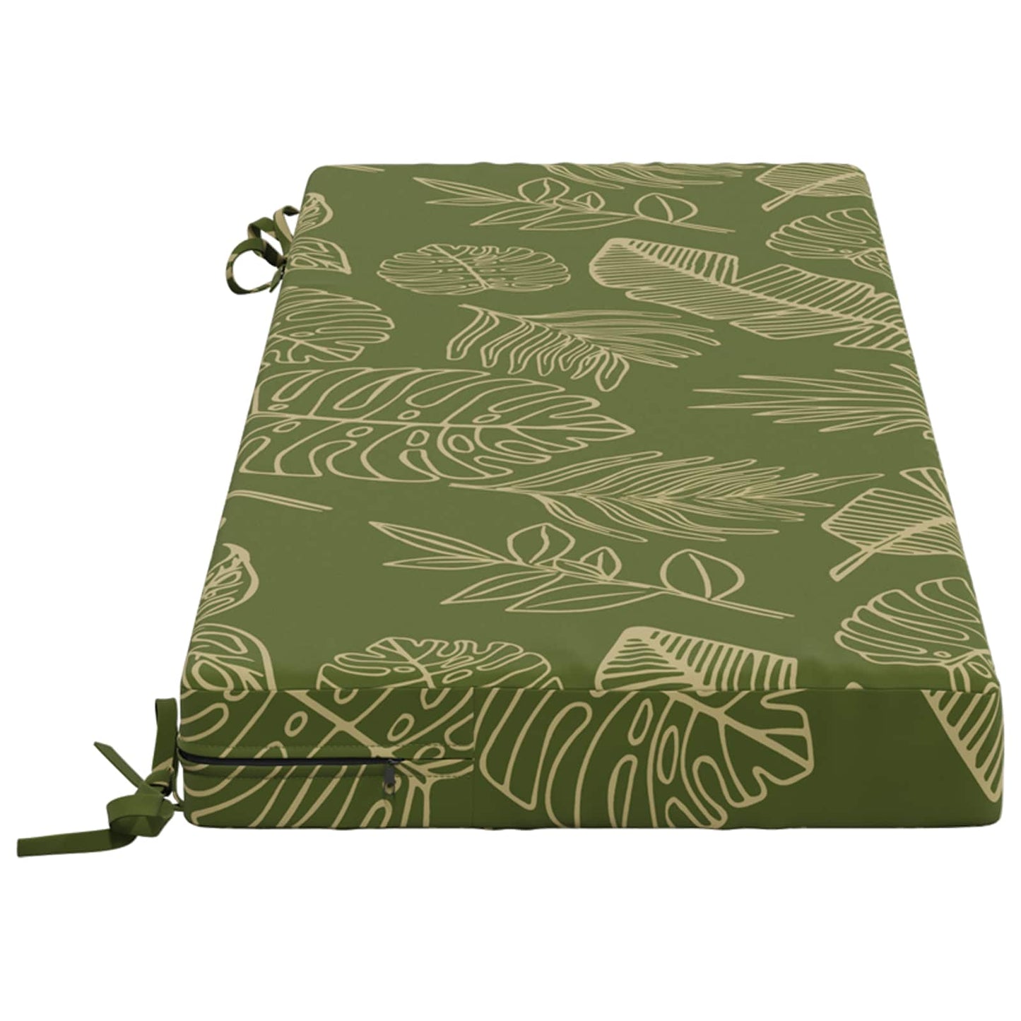 Bænkpude SOEST 100% polyester Bladdesign 110 x 40 x 8 cm