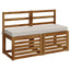 Bænkpude SOEST 100% polyester Hvid 120 x 40 x 8 cm