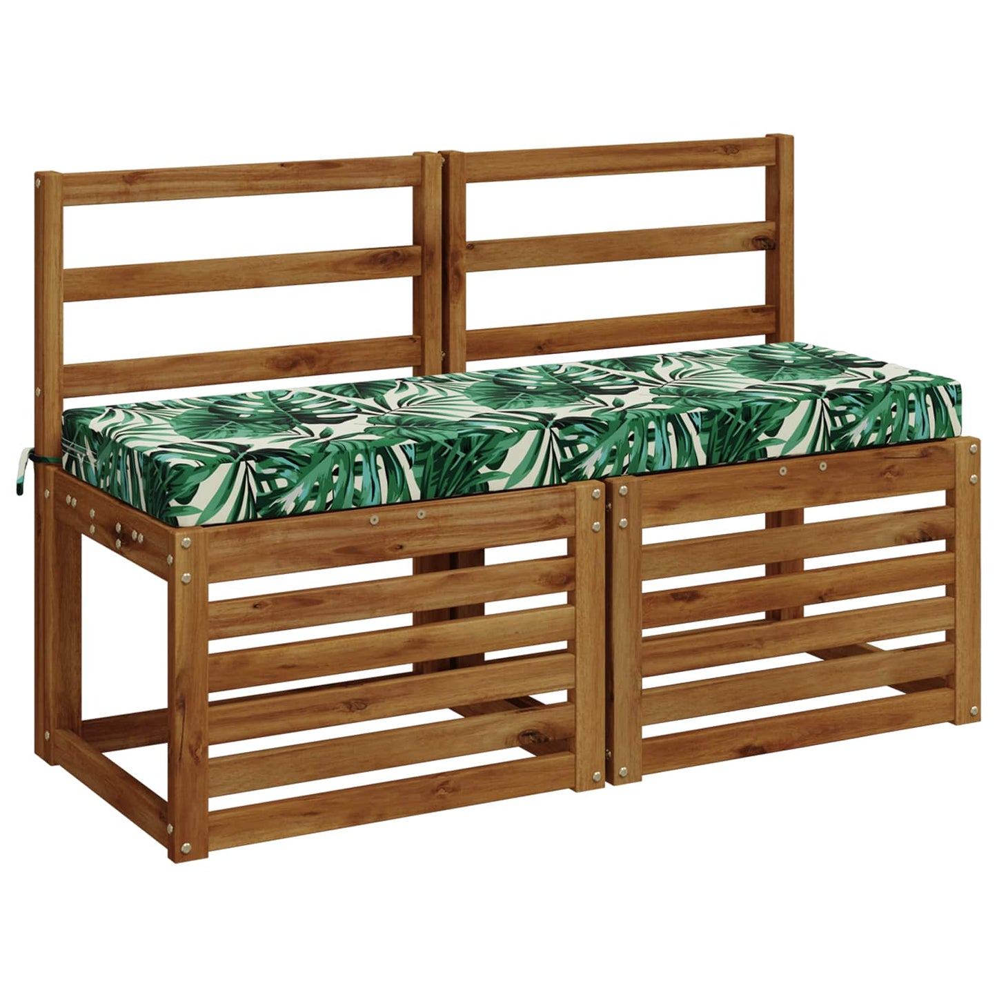 Bænkpude SOEST 100% polyester Bladmønster 120 x 40 x 8 cm