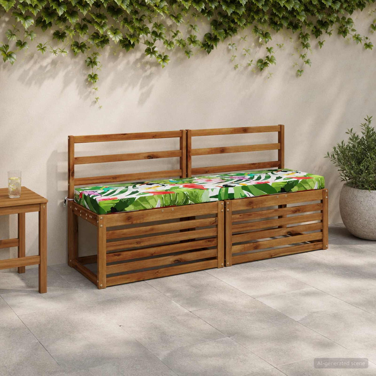 Bænkpude SOEST 100% polyester Flerfarvet 150 x 40 x 8 cm