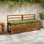 Bænkpude SOEST 100% polyester Bladdesign 150 x 40 x 8 cm