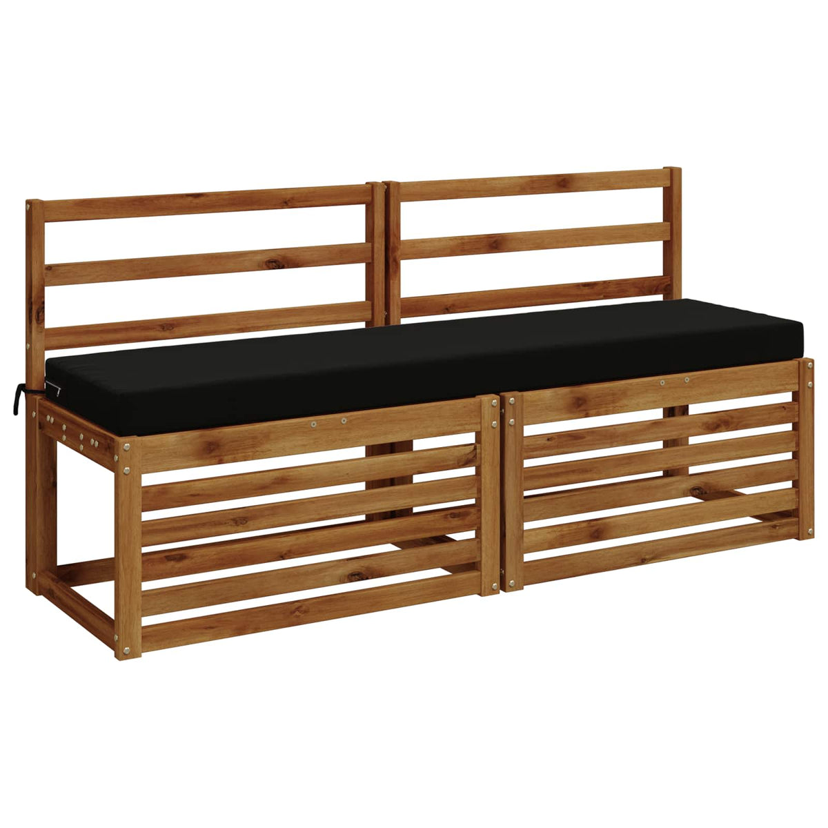 Bænkpude SOEST 100% polyester Sort 150 x 40 x 8 cm
