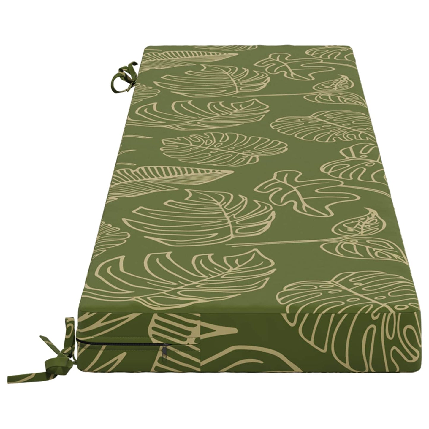 2-delt bænkepude SOEST 2 stk. 100% polyester Bladdesign