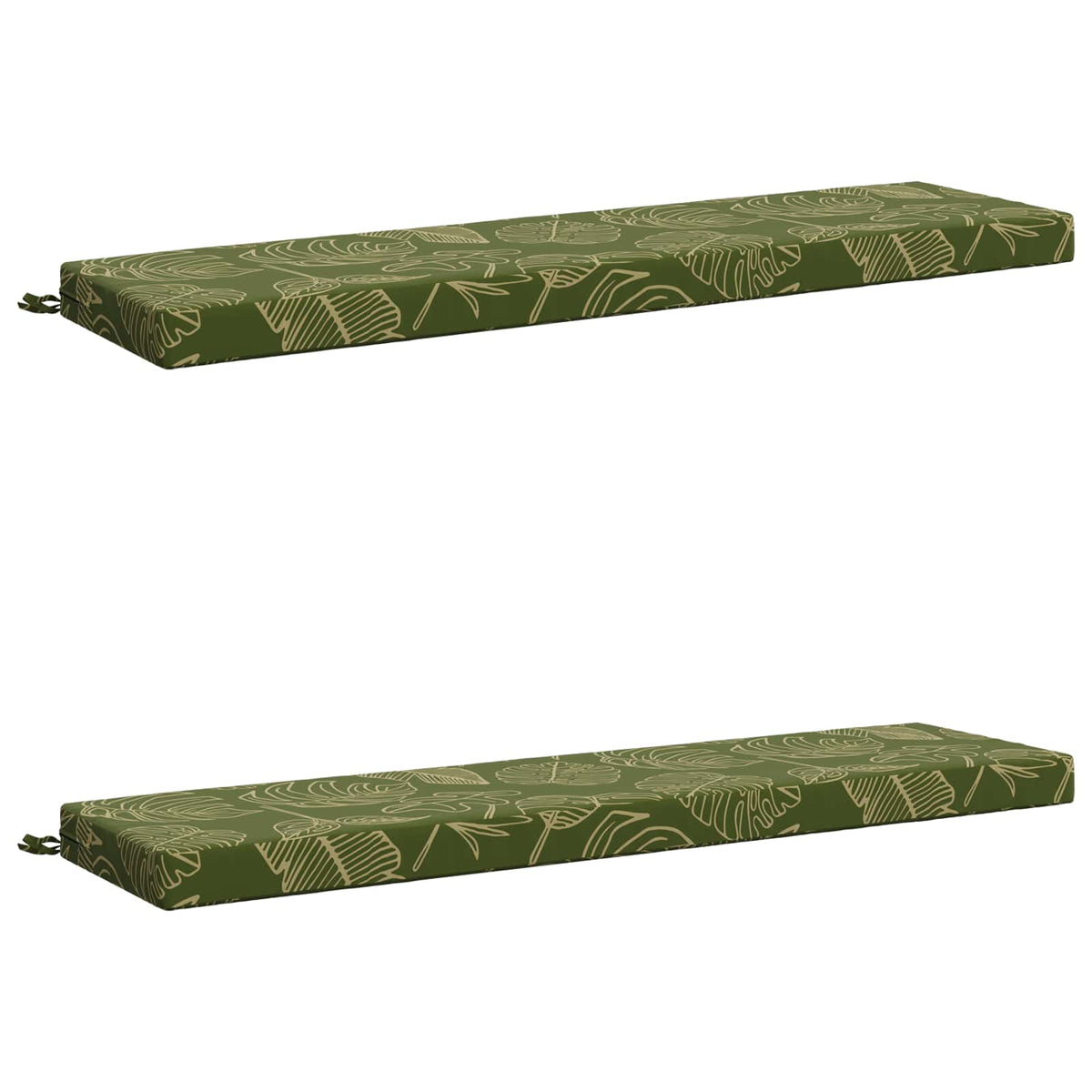 2-delt bænkepude SOEST 2 stk. 100% polyester Bladdesign
