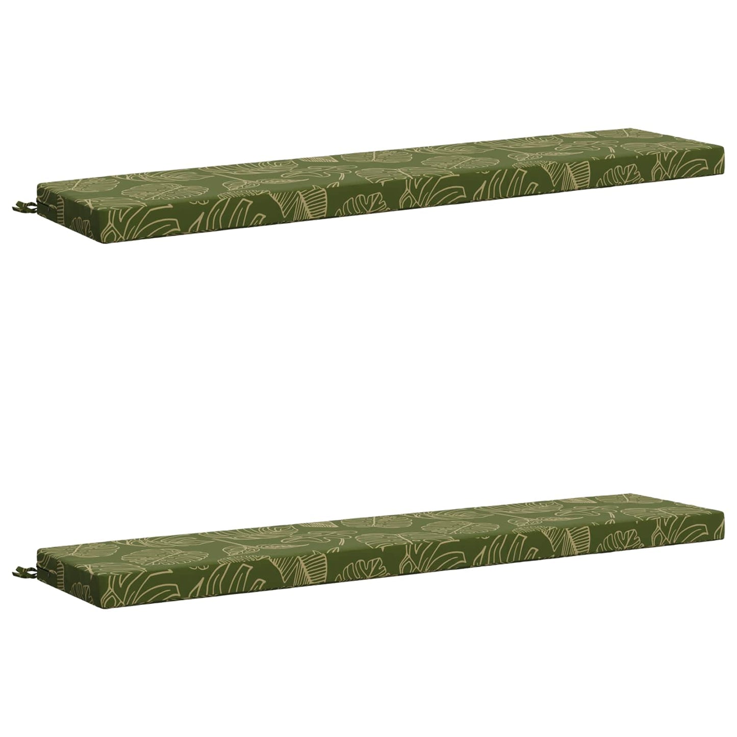 2-delt bænkepude SOEST 2 stk. 100% polyester Bladdesign
