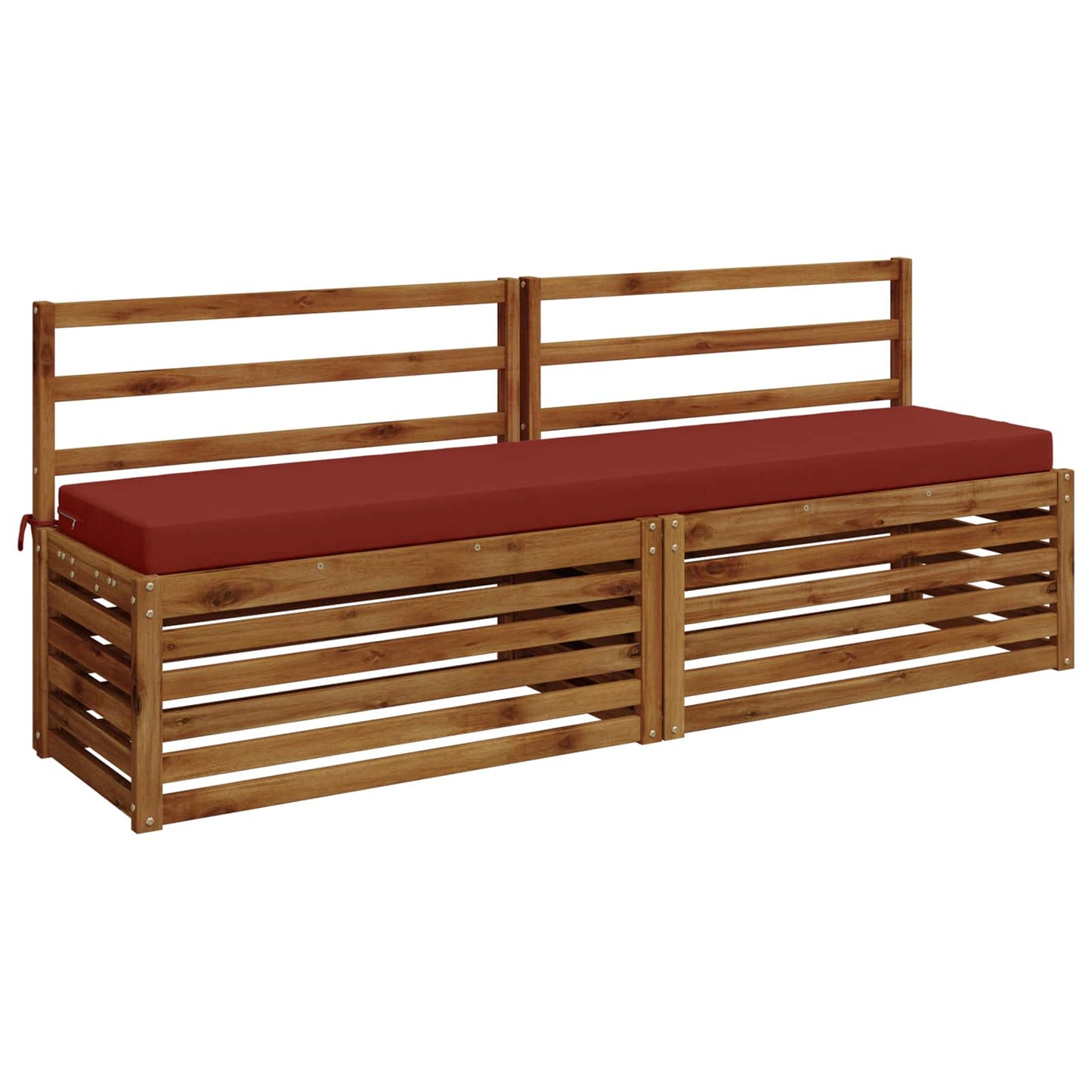Bænkpude SOEST 100% polyester Rød 180 x 40 x 8 cm